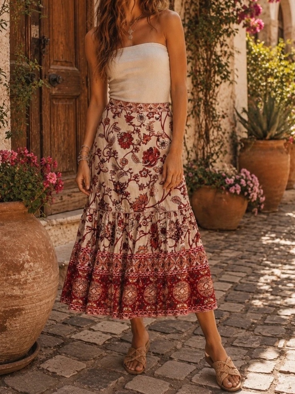 House of Harlow Midi Skirt. Medium